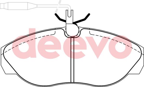 DEEVO BP54100 - Bremžu uzliku kompl., Disku bremzes adetalas.lv