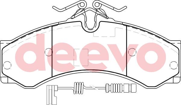 DEEVO BP55840 - Bremžu uzliku kompl., Disku bremzes adetalas.lv