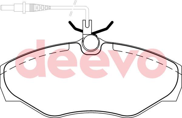 DEEVO BP55380 - Bremžu uzliku kompl., Disku bremzes adetalas.lv