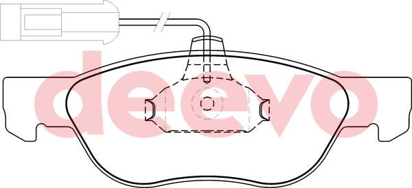 DEEVO BP55780 - Bremžu uzliku kompl., Disku bremzes adetalas.lv