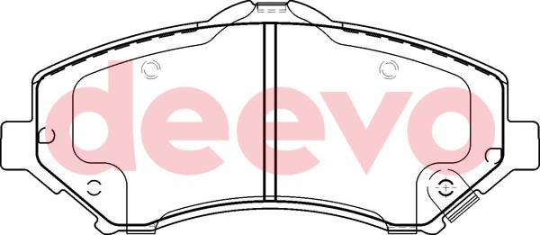 DEEVO BP58980 - Bremžu uzliku kompl., Disku bremzes adetalas.lv