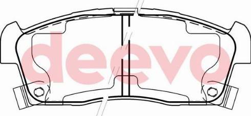 DEEVO BP57320 - Bremžu uzliku kompl., Disku bremzes adetalas.lv