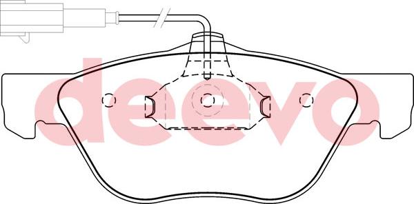 DEEVO BP57200 - Bremžu uzliku kompl., Disku bremzes adetalas.lv