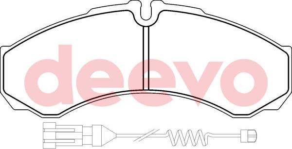 DEEVO BP57280 - Bremžu uzliku kompl., Disku bremzes adetalas.lv