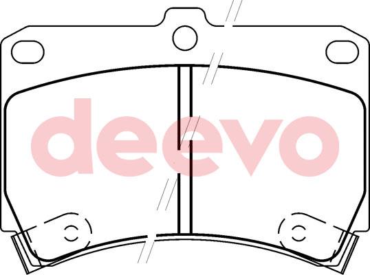 DEEVO BP60560 - Bremžu uzliku kompl., Disku bremzes adetalas.lv