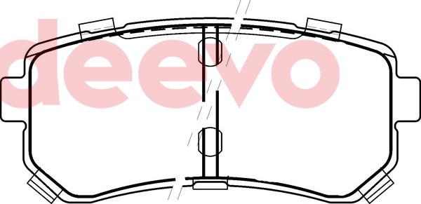 DEEVO BP80680 - Bremžu uzliku kompl., Disku bremzes adetalas.lv