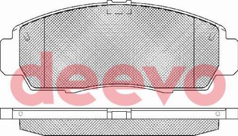 DEEVO BP87220 - Bremžu uzliku kompl., Disku bremzes adetalas.lv