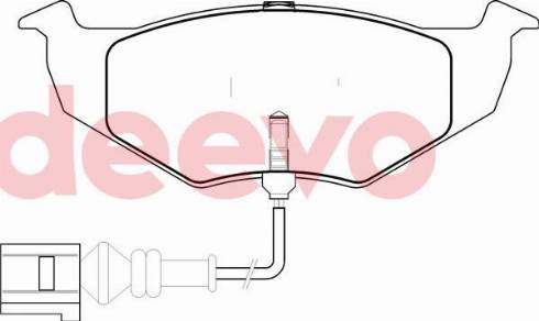 DEEVO BP77120 - Bremžu uzliku kompl., Disku bremzes adetalas.lv