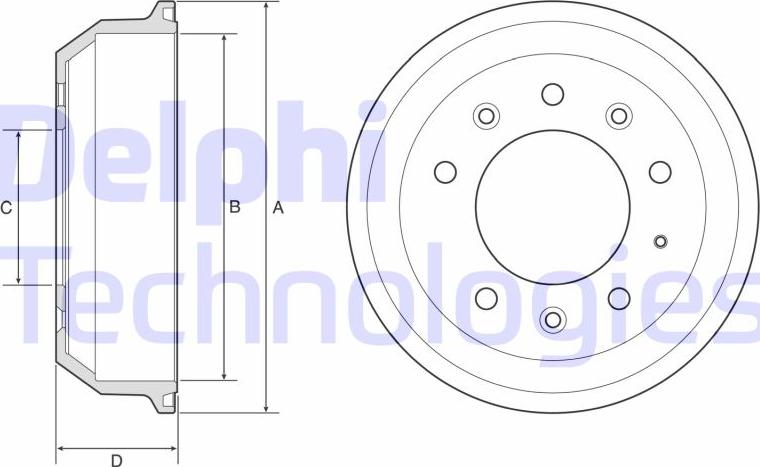 Delphi BF608 - Bremžu trumulis adetalas.lv