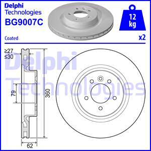 Delphi BG9007C-18B1 - Bremžu diski adetalas.lv