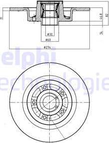 Delphi BG9026RS - Bremžu diski adetalas.lv