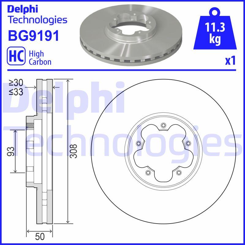 Delphi BG9191 - Bremžu diski adetalas.lv