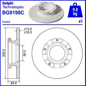 Delphi BG9198C - Bremžu diski adetalas.lv