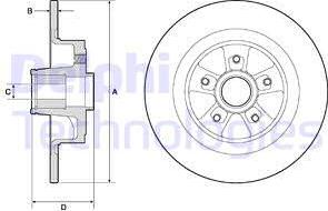 Delphi BG9136RSC - Bremžu diski adetalas.lv