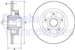 Delphi BG9132RSC - Bremžu diski adetalas.lv