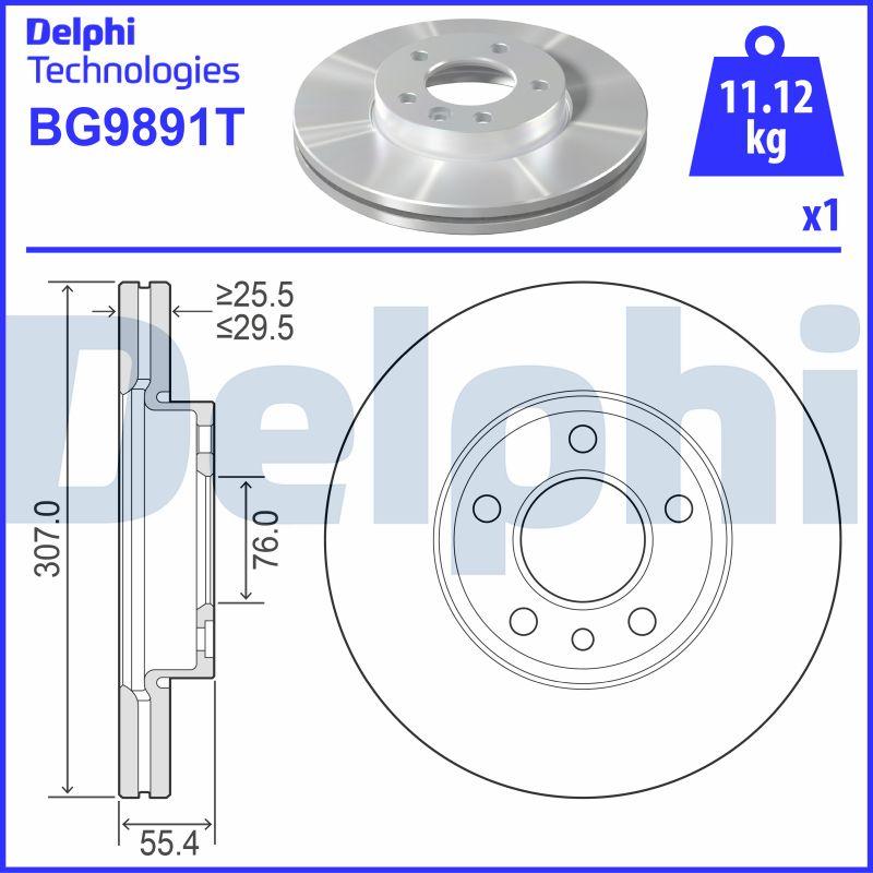 Delphi BG9891T - Bremžu diski adetalas.lv