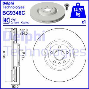 Delphi BG9346C-18B1 - Bremžu diski adetalas.lv