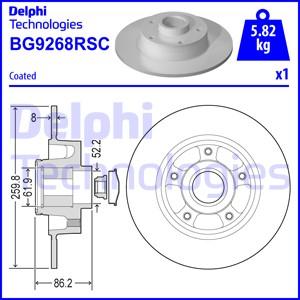 Delphi BG9268RSC - Bremžu diski adetalas.lv