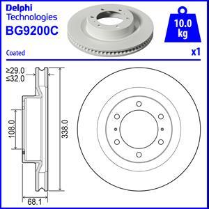 Delphi BG9200C-18B1 - Bremžu diski adetalas.lv