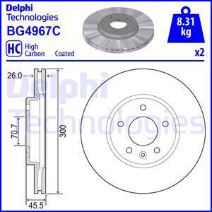 Delphi BG4967C-18B1 - Bremžu diski adetalas.lv