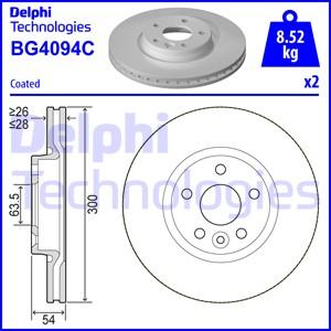 Delphi BG4094C-19B1 - Bremžu diski adetalas.lv