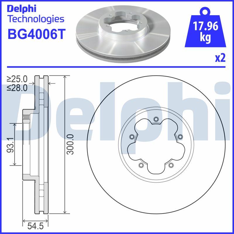 Delphi BG4006T - Bremžu diski adetalas.lv