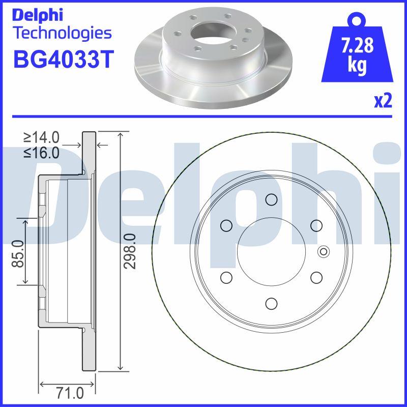 Delphi BG4033T - Bremžu diski adetalas.lv