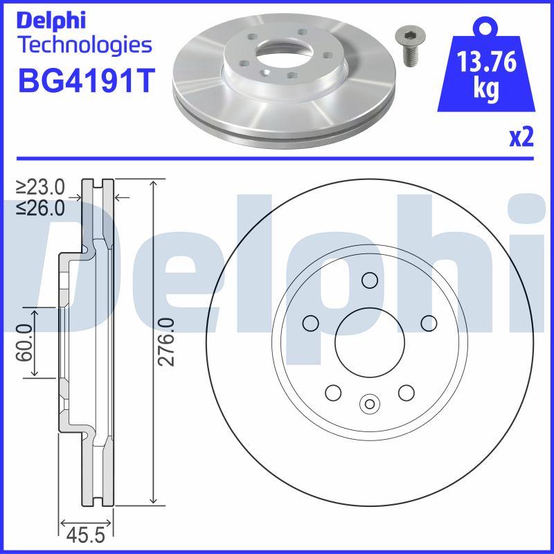 Delphi BG4191T - Bremžu diski adetalas.lv