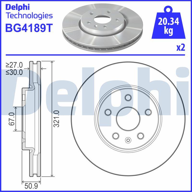 Delphi BG4189T - Bremžu diski adetalas.lv