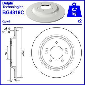 Delphi BG4819C - Bremžu diski adetalas.lv