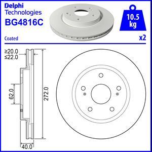 Delphi BG4816C - Bremžu diski adetalas.lv