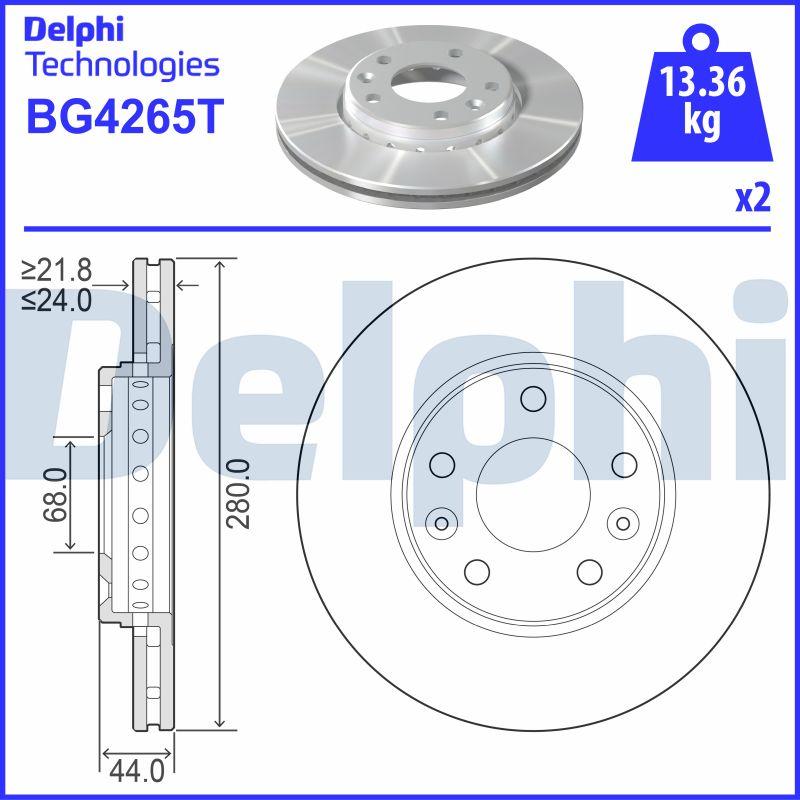 Delphi BG4265T - Bremžu diski adetalas.lv