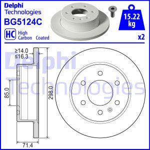 Delphi BG5124C - Bremžu diski adetalas.lv