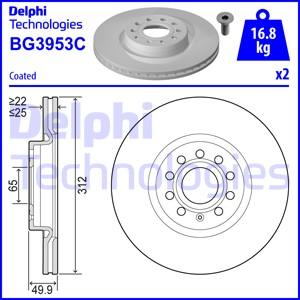 Delphi BG3953C-18B1 - Bremžu diski adetalas.lv