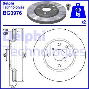 Delphi BG3976 - Bremžu diski adetalas.lv