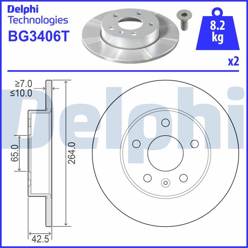 Delphi BG3406T - Bremžu diski adetalas.lv