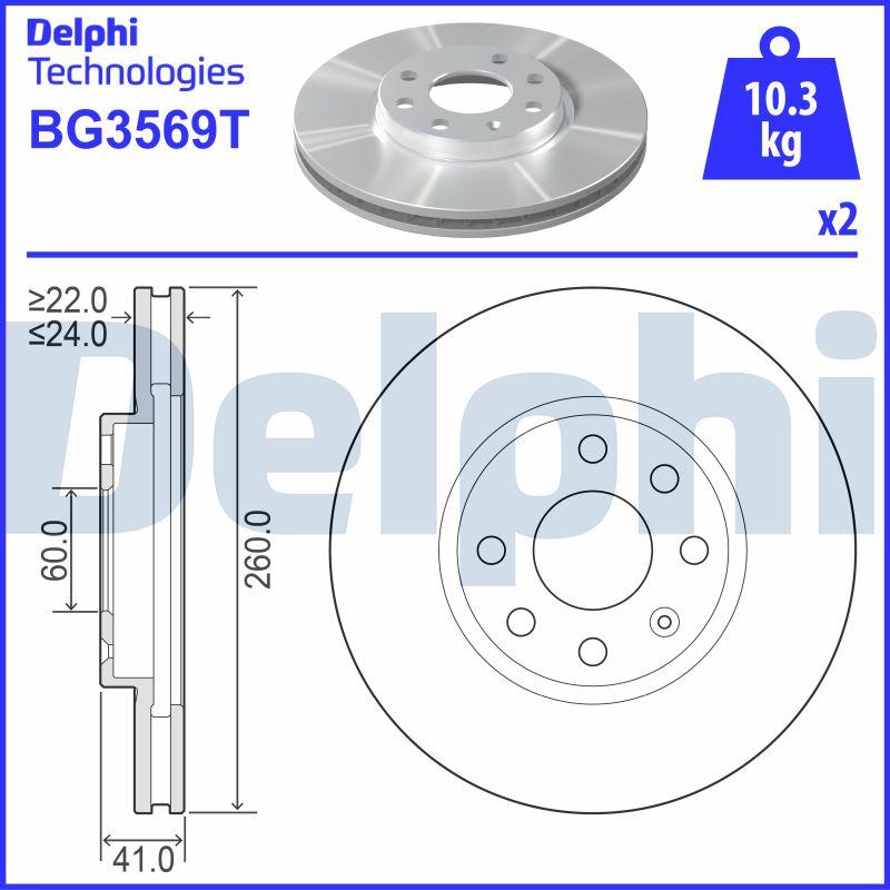 Delphi BG3569T - Bremžu diski adetalas.lv