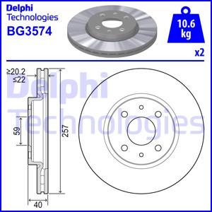 Delphi BG3574 - Bremžu diski adetalas.lv