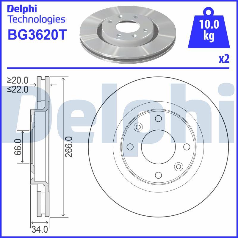 Delphi BG3620T - Bremžu diski adetalas.lv