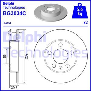 Delphi BG3034C-18B1 - Bremžu diski adetalas.lv