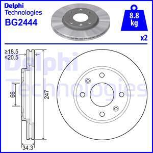 Delphi BG2444 - Bremžu diski adetalas.lv