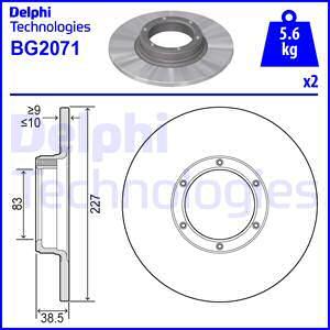 Delphi BG2071 - Bremžu diski adetalas.lv