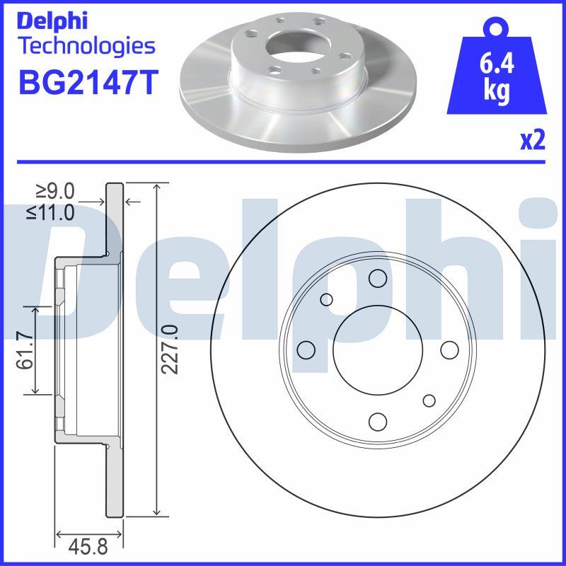 Delphi BG2147T - Bremžu diski adetalas.lv