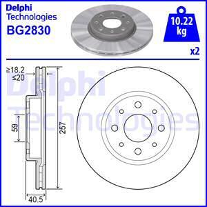 Delphi BG2830 - Bremžu diski adetalas.lv