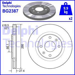 Delphi BG2387 - Bremžu diski adetalas.lv