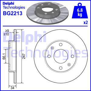 Delphi BG2213 - Bremžu diski adetalas.lv