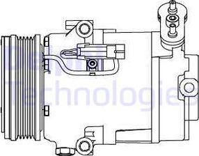 Delphi CS20432-12B1 - Kompresors, Gaisa kond. sistēma adetalas.lv