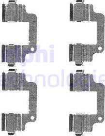 Delphi LX0486 - Piederumu komplekts, Disku bremžu uzlikas adetalas.lv