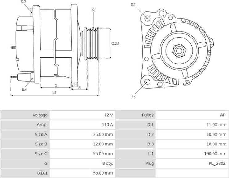 Denso 1210003700 - Ģenerators adetalas.lv