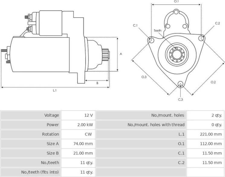 Denso 2280002970 - Enkurs, Starteris adetalas.lv